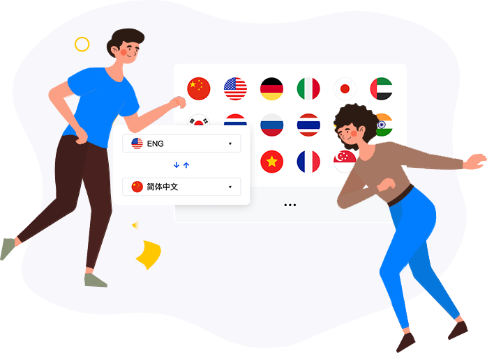 多语言协作插画